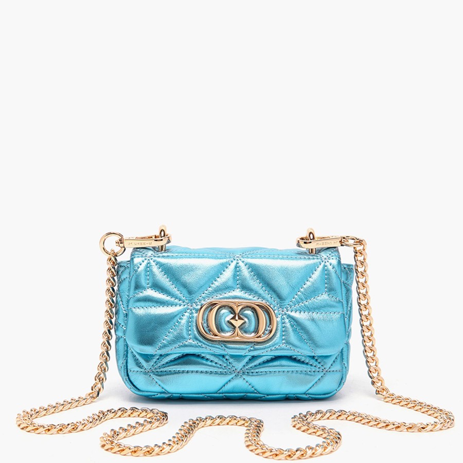 Mini Borsa A Spalla La Carrie | Mini Borsa A Spalla Shiny Azzurro